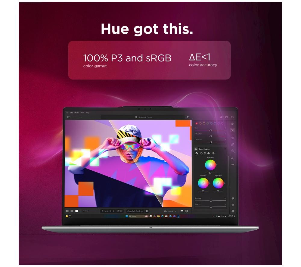 LENOVO Yoga Slim 7 14" Laptop - Intel&reg; Core&trade; Ultra 5, 512 GB SSD, Seashell image number 6 of 11