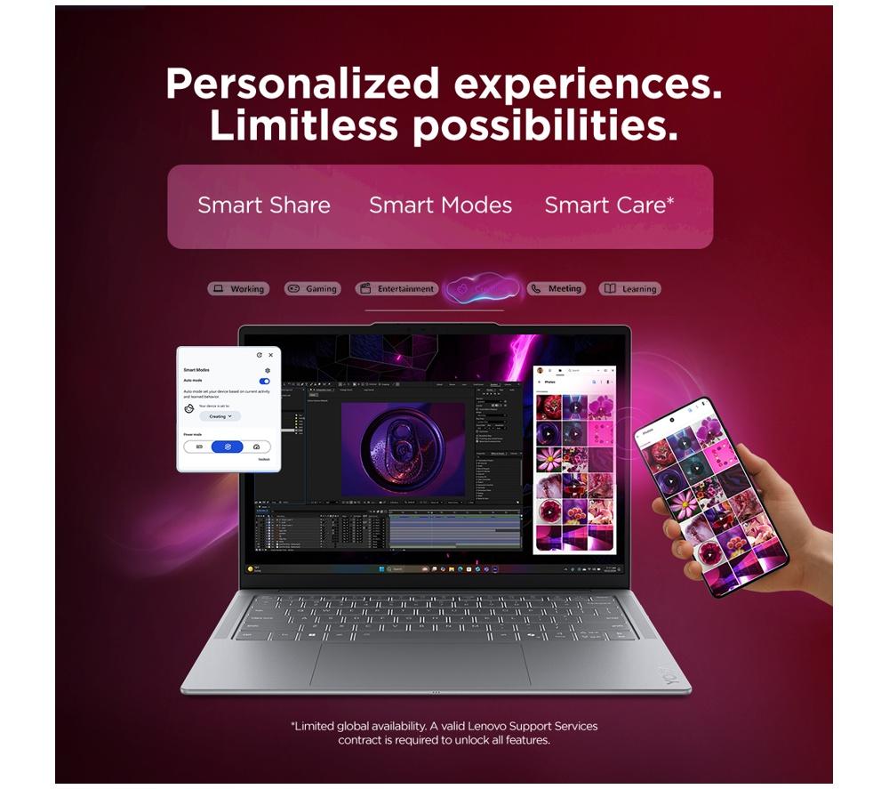 LENOVO Yoga Slim 7 14" Laptop - Intel&reg; Core&trade; Ultra 5, 512 GB SSD, Seashell image number 8 of 11