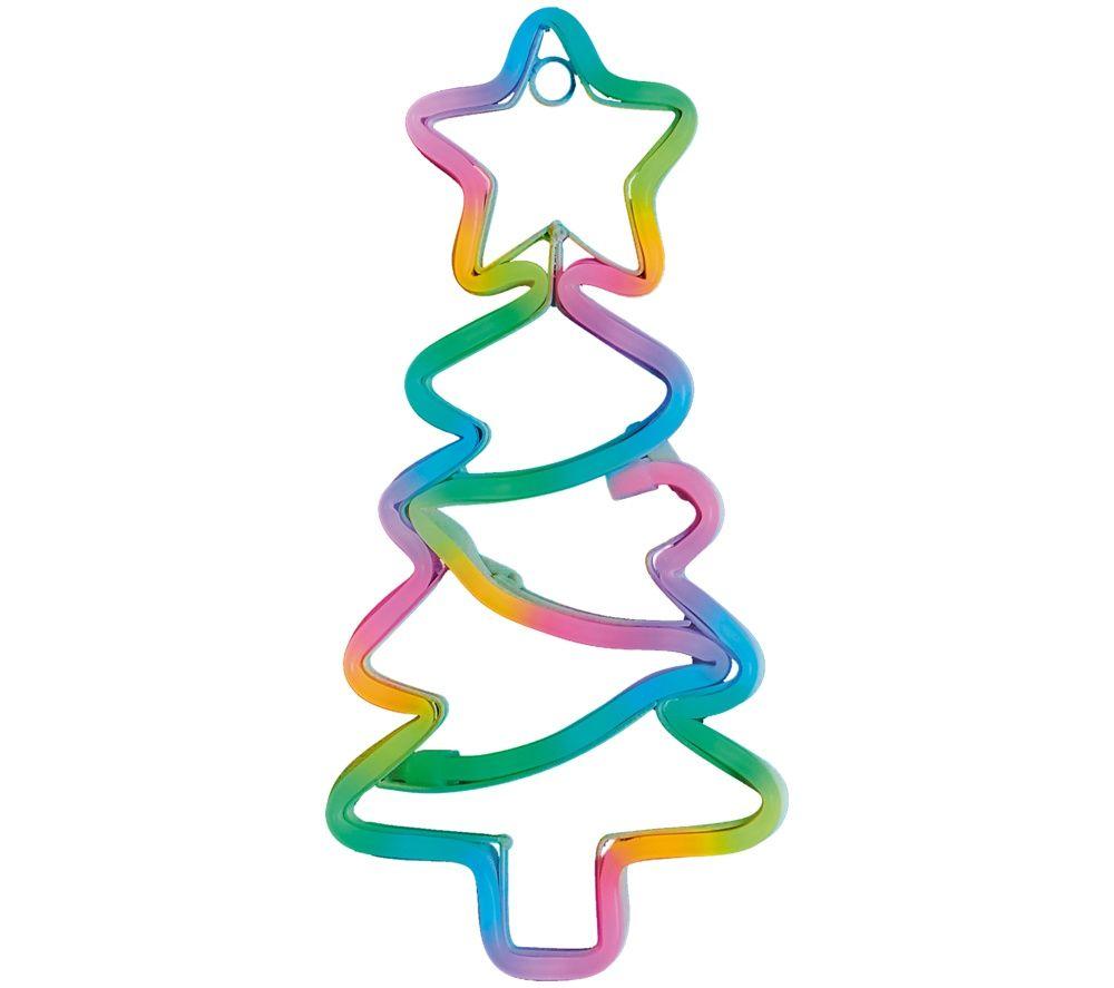 PREMIER Christmas Tree Tabletop Neon Sign - 30 cm