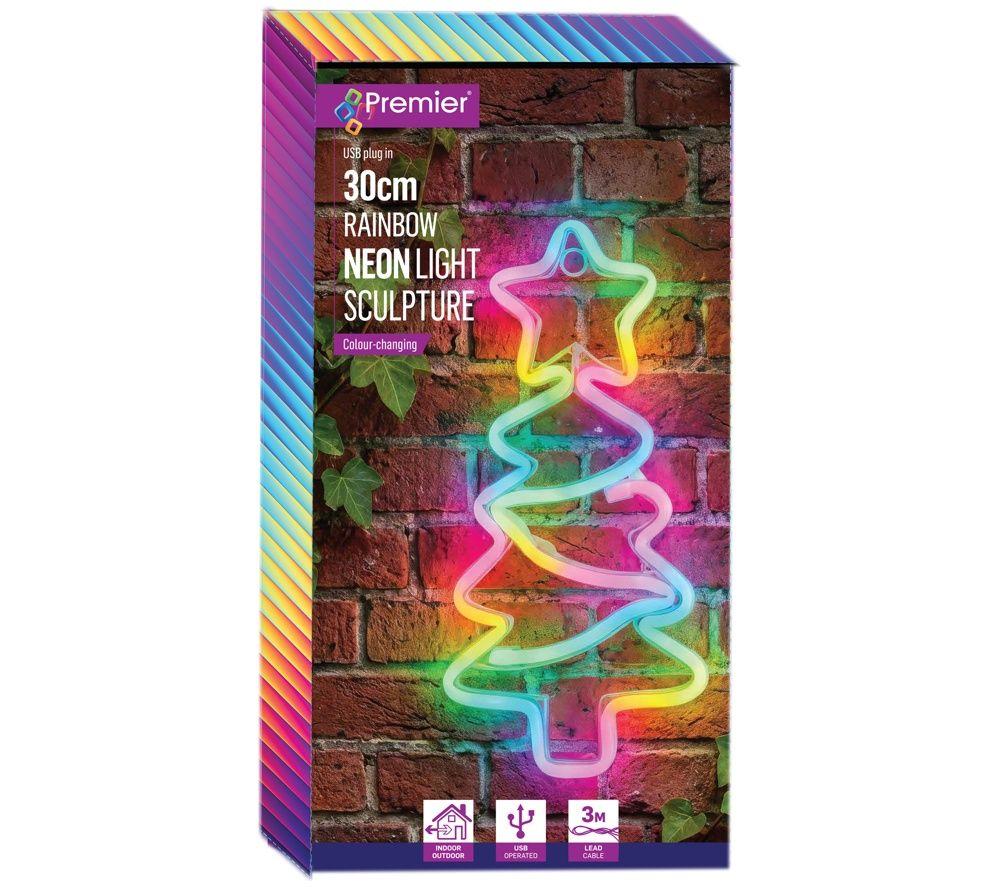 PREMIER Christmas Tree Tabletop Neon Sign - 30 cm image number 2 of 3