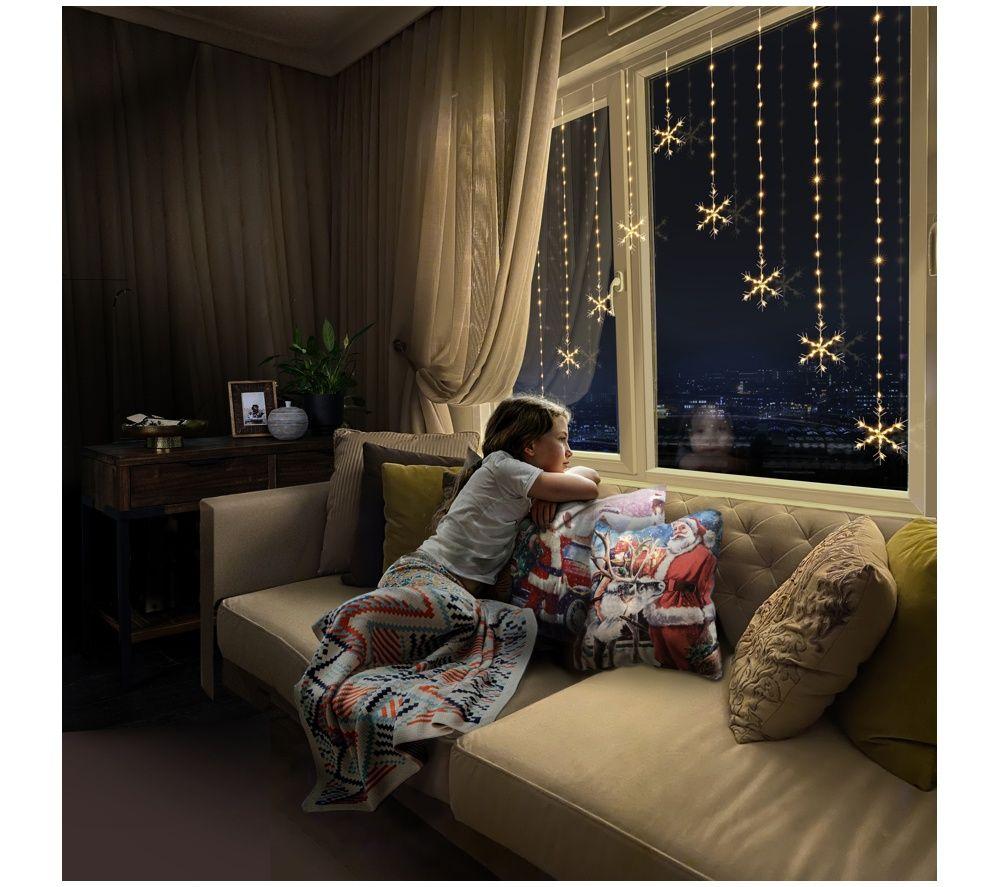 PREMIER Flexibright Snowflake V 267 Warm White LED Curtain Light - 1.2 x 1.2 m image number 4 of 5