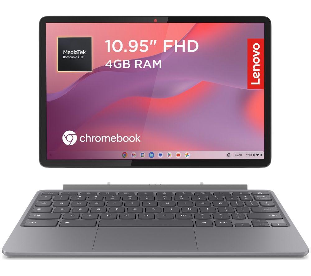 LENOVO 83HH003EUK Duet 10.95inch 2 in 1 Chromebook - MediaTek Kompanio, 128 GB eMMC, Grey