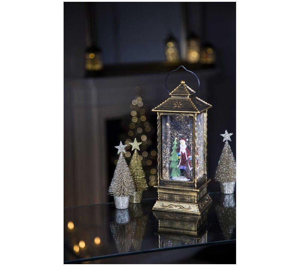 PREMIER Oblong Lantern Water Spinner Santa Decoration - 27 cm image number 4 of 4