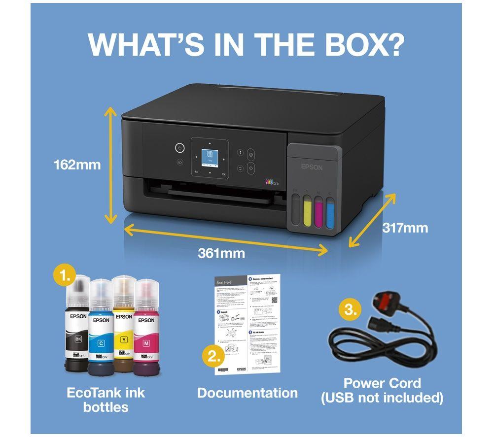 EPSON EcoTank ET-2920 All-in-One Wireless Inkjet Printer image number 2 of 4