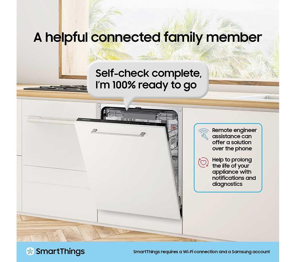 SAMSUNG Series 8 WaterJet Clean DW80H77YBFFU4 Full-size WiFi-enabled Dishwasher - Black image number 12 of 15