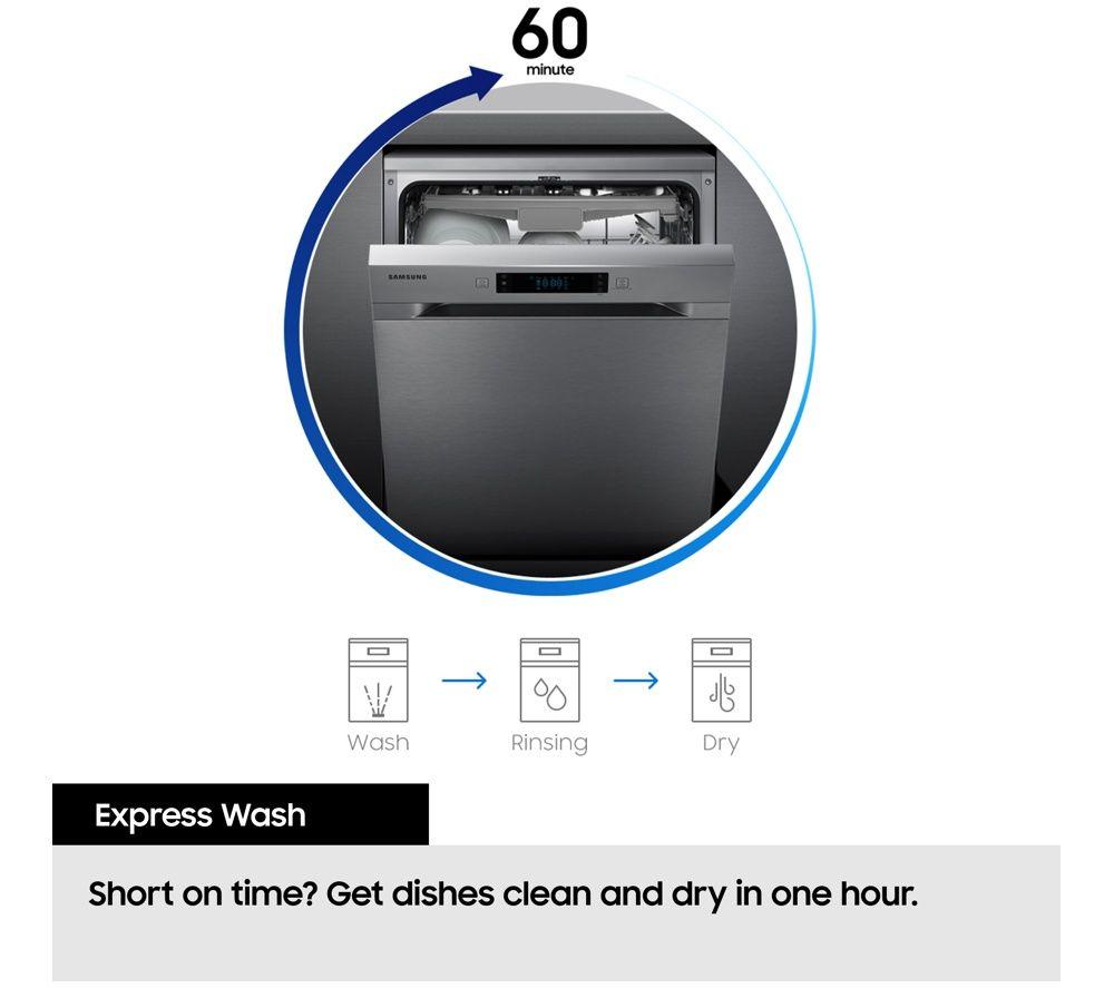 SAMSUNG Series 7 DW70H73YCFRU4 Full Size Dishwasher - Silver image number 5 of 8