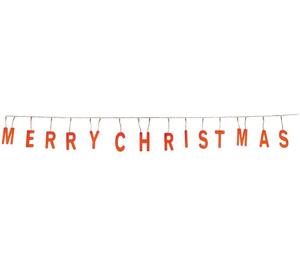 PREMIER Merry Christmas Neon String Light - 1.2 m, Red