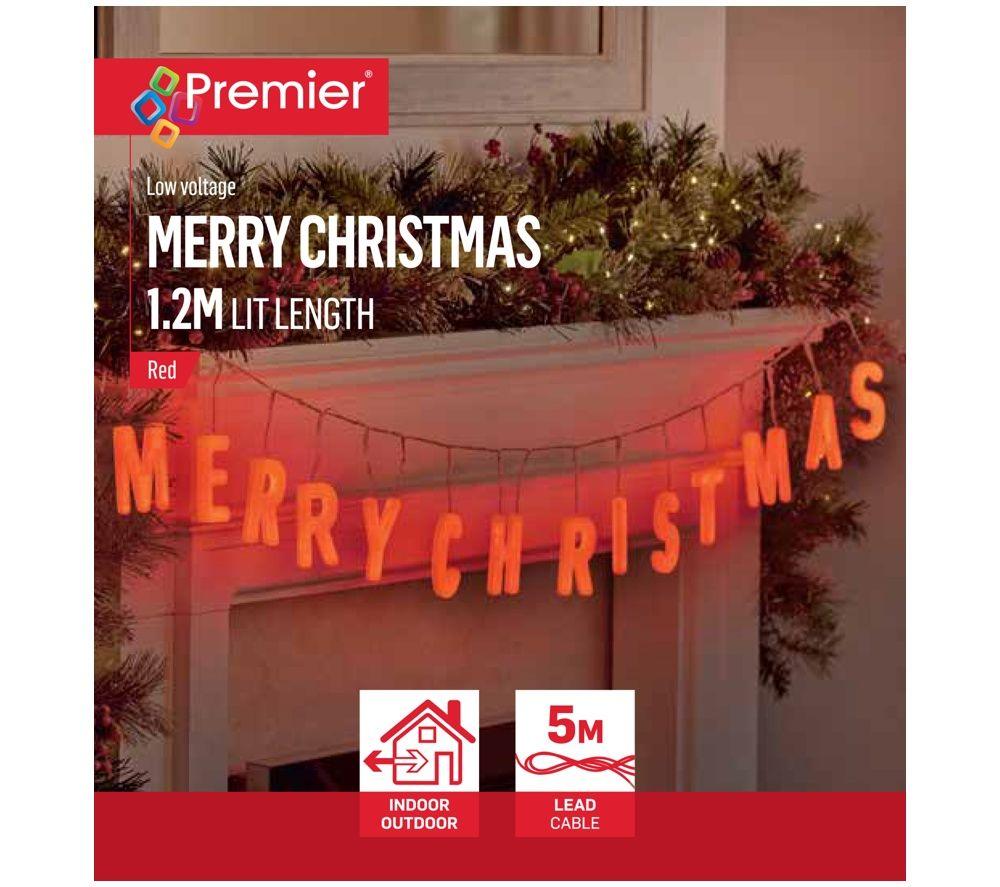 PREMIER Merry Christmas Neon String Light - 1.2 m, Red image number 4 of 5