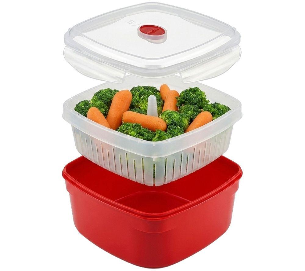 LOGIK LMWSTM27 Microwave Steamer - Red image number 2 of 10