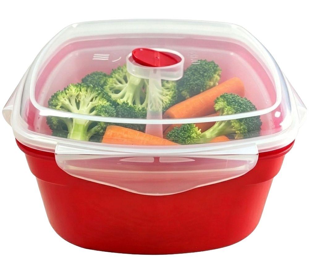 LOGIK LMWSTM27 Microwave Steamer - Red image number 4 of 10
