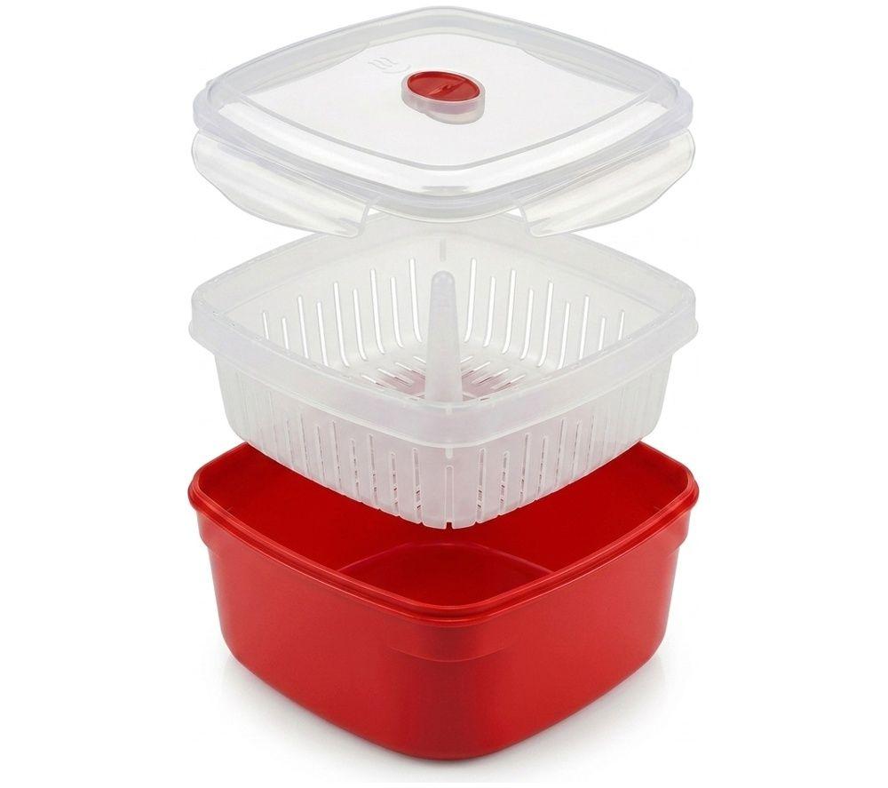 LOGIK LMWSTM27 Microwave Steamer - Red image number 6 of 10