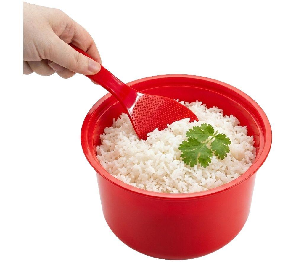 LOGIK LMWRICSTM27 2.4 Litre Microwave Rice Cooker - Red image number 4 of 6