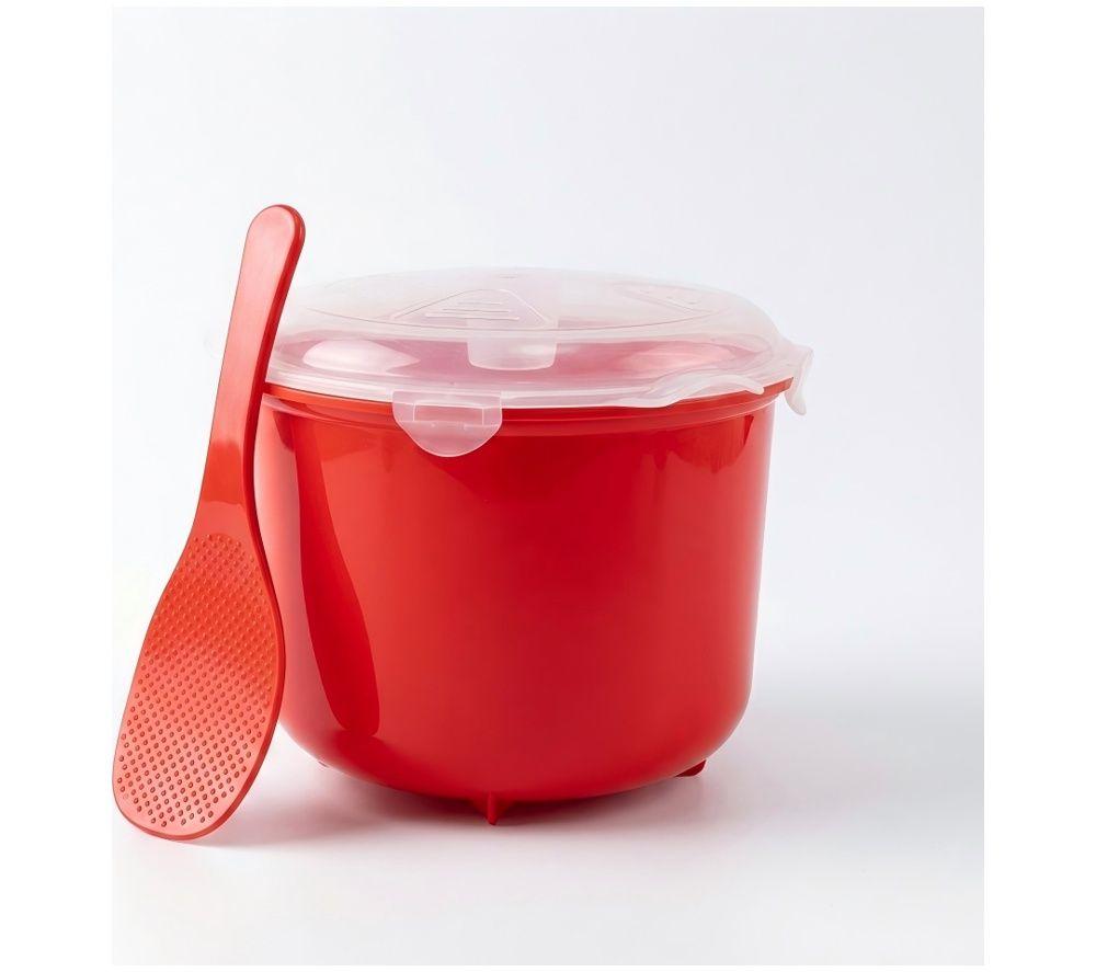 LOGIK LMWRICSTM27 2.4 Litre Microwave Rice Cooker - Red image number 5 of 6