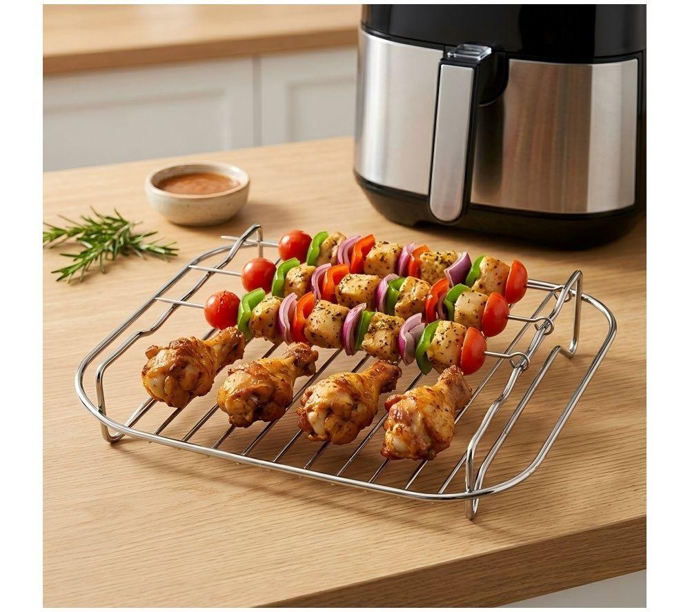 LOGIK LAFRSTRKIT27 8-piece Air Fryer Starter Kit - Silver & Black image number 2 of 5