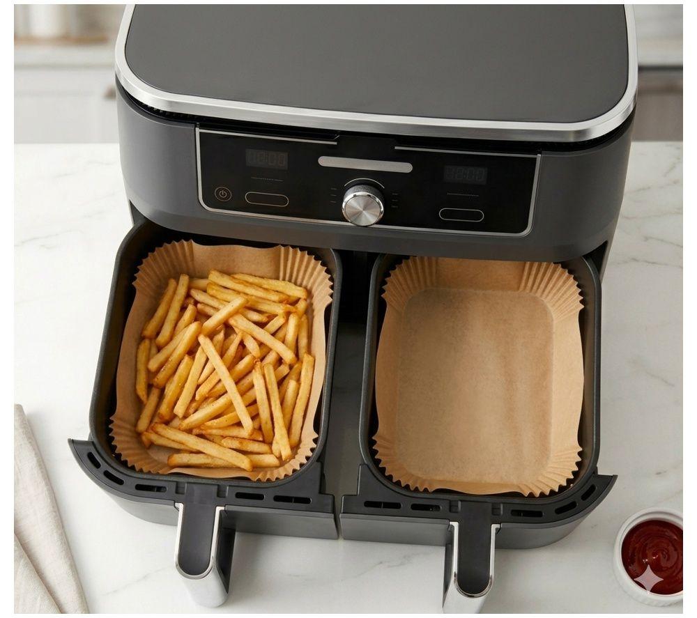 LOGIK LAFRRECTPPR27 Air Fryer Disposable Rectangle Paper Liners - Pack of 60, Brown image number 2 of 8