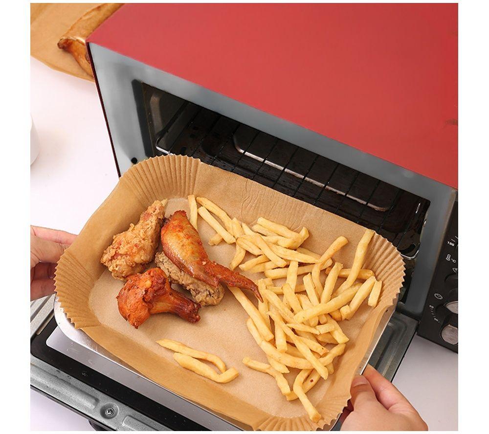 LOGIK LAFRRECTPPR27 Air Fryer Disposable Rectangle Paper Liners - Pack of 60, Brown image number 7 of 8