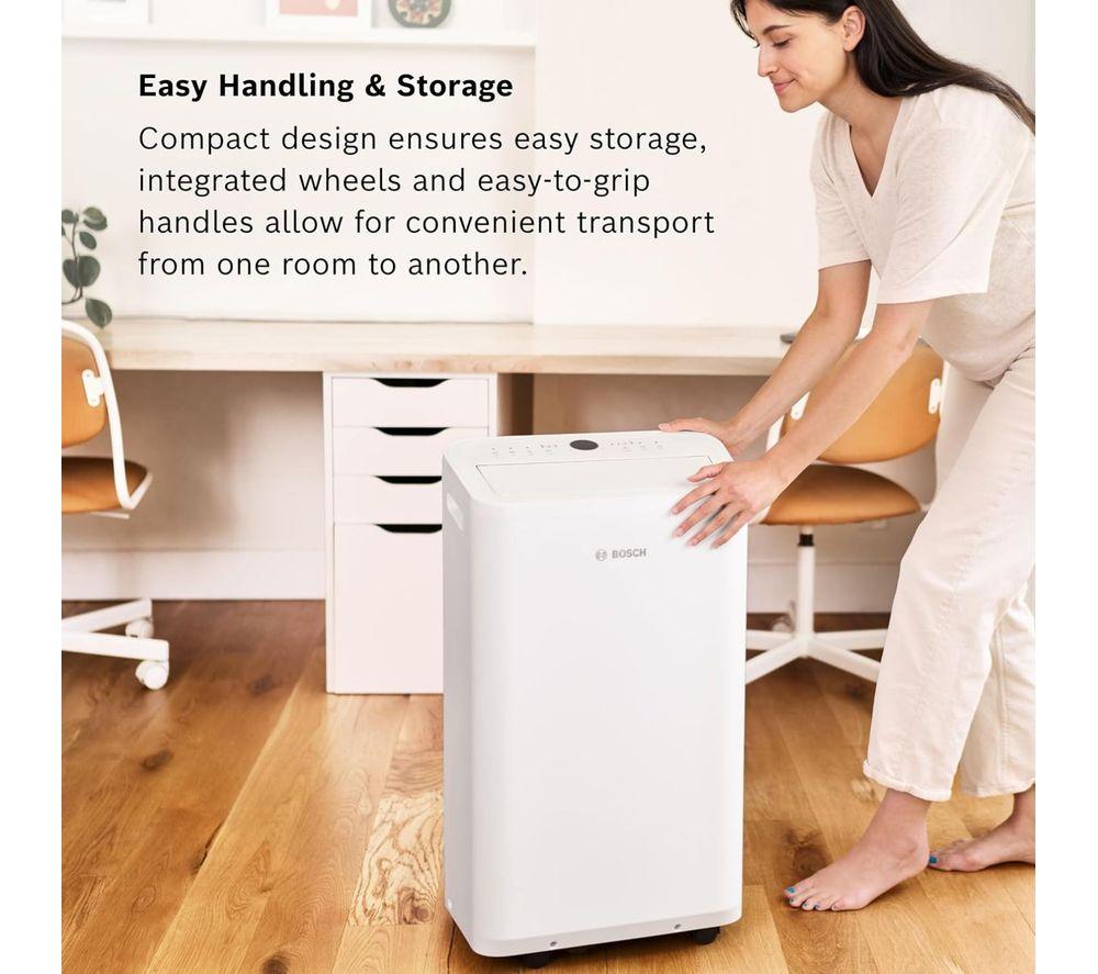 BOSCH Cool 2000 Portable 3-in-1 Air Conditioner & Dehumidifier - White image number 4 of 6