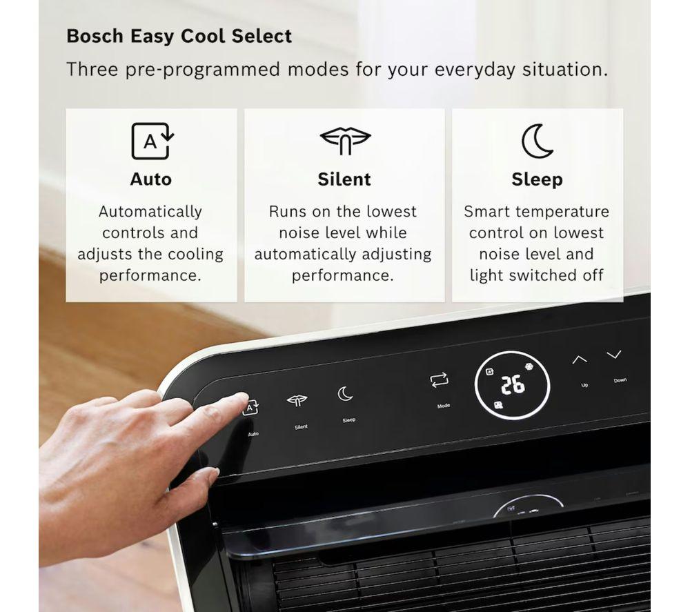 BOSCH Cool 4000 Portable 3-in-1 Air Conditioner & Dehumidifier - White image number 3 of 7