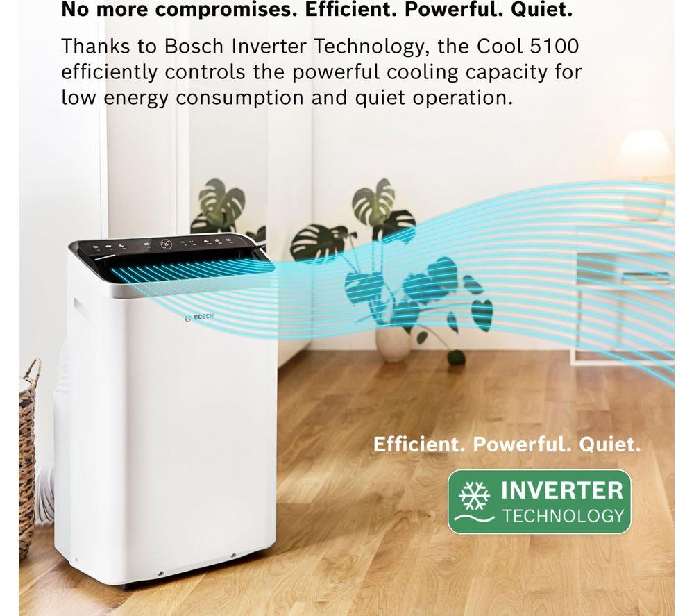 BOSCH Cool 5100 Portable 3-in-1 Air Conditioner & Dehumidifier - White image number 7 of 7