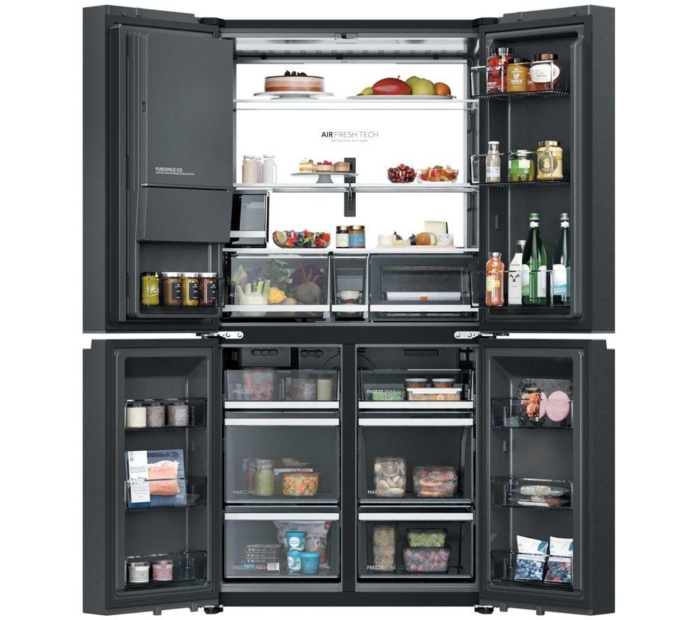 HAIER Horizon Cube Series 9 HCW99F18DIMB American-Style Smart Fridge Freezer - Obsidian Steel image number 3 of 6