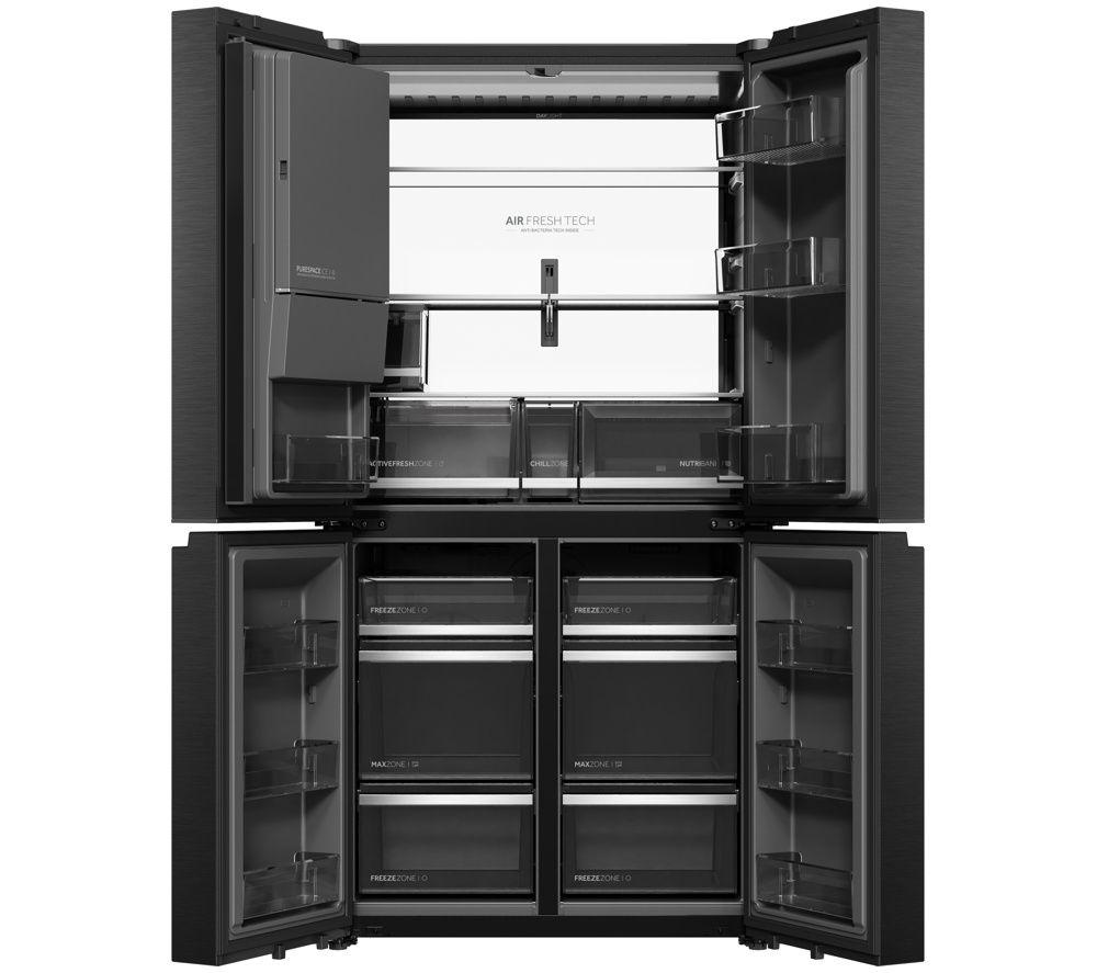HAIER Horizon Cube Series 9 HCW99F18DIMB American-Style Smart Fridge Freezer - Obsidian Steel image number 4 of 6