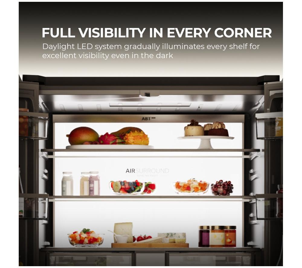 HAIER Horizon Cube Series 9 HCW99F18DIMB American-Style Smart Fridge Freezer - Obsidian Steel image number 12 of 19