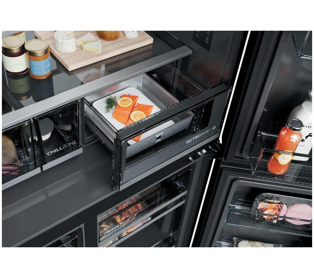 HAIER Horizon Cube Series 9 HCW99F18DIMB American-Style Smart Fridge Freezer - Obsidian Steel image number 16 of 19