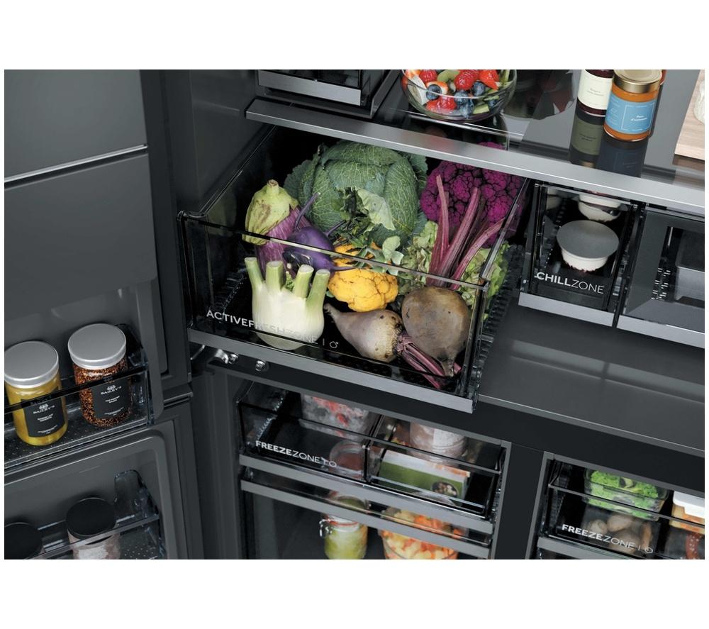 HAIER Horizon Cube Series 9 HCW99F18DIMB American-Style Smart Fridge Freezer - Obsidian Steel image number 17 of 19