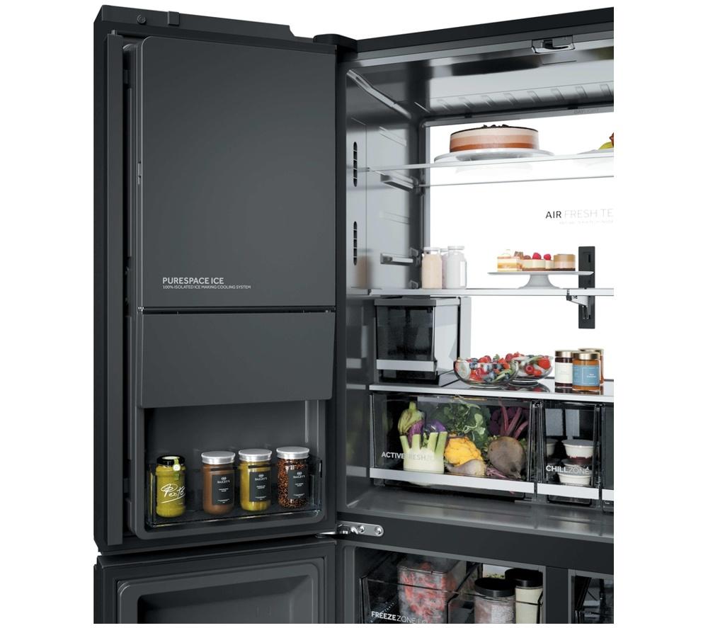 HAIER Horizon Cube Series 9 HCW99F18DIMB American-Style Smart Fridge Freezer - Obsidian Steel image number 18 of 19