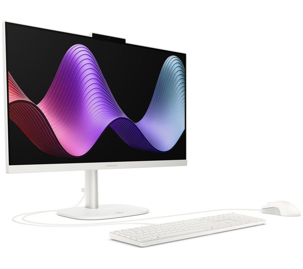 HP OmniStudio 27-cw0006na 27" All-in-One Next Gen AI PC - AMD Ryzen AI 7, 512 GB SSD, White image number 2 of 7