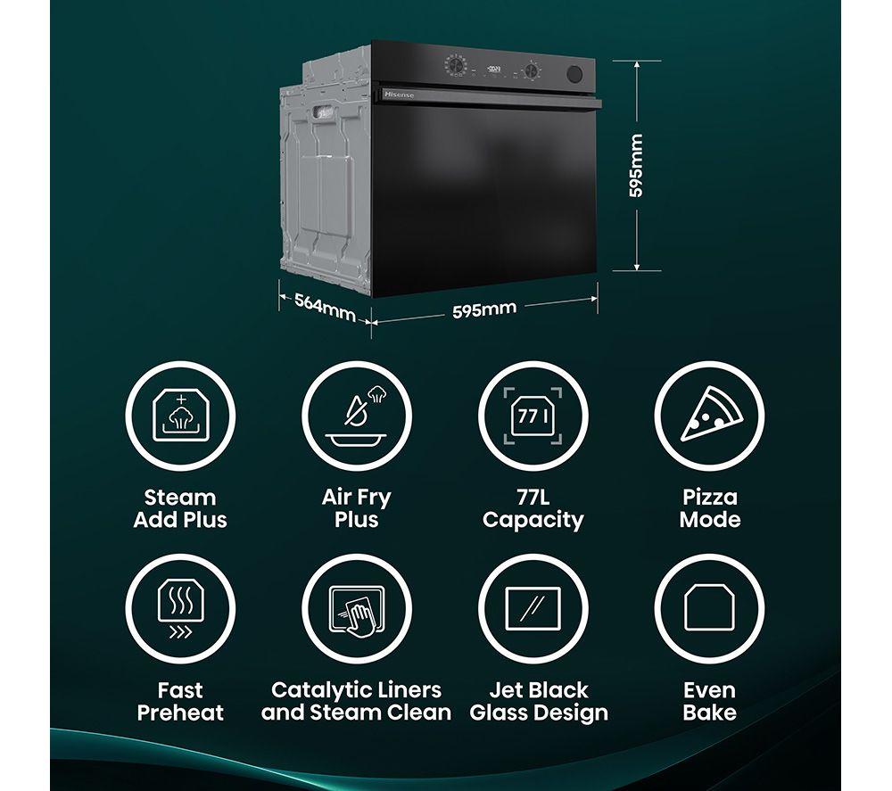 HISENSE Hi4 BSA66221CDBGUK Electric Steam Oven - Black image number 3 of 19
