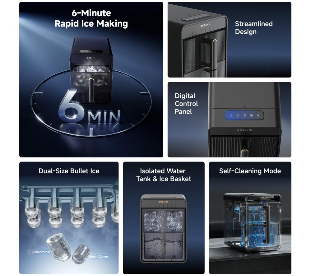 DREAME IB-50 Aura Bullet Ice Maker - Black image number 11 of 11