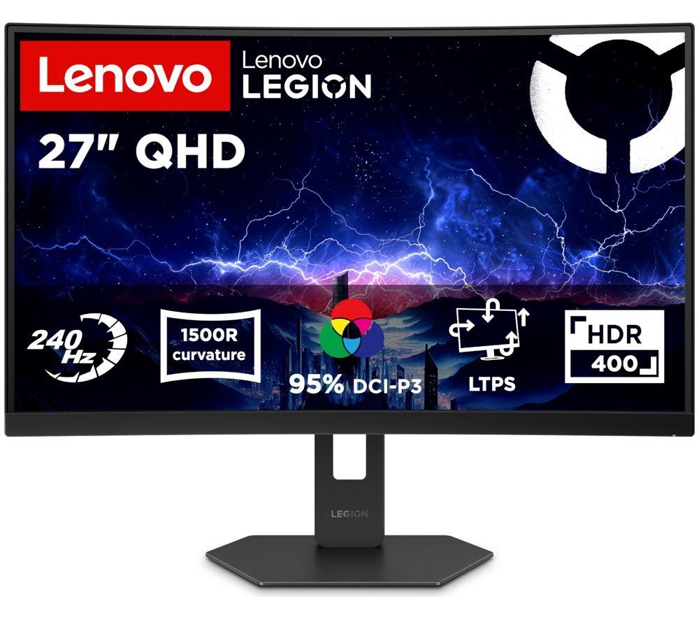LENOVO Legion 27Q-2c Quad HD 27inch Curved IPS LCD Gaming Monitor - Black