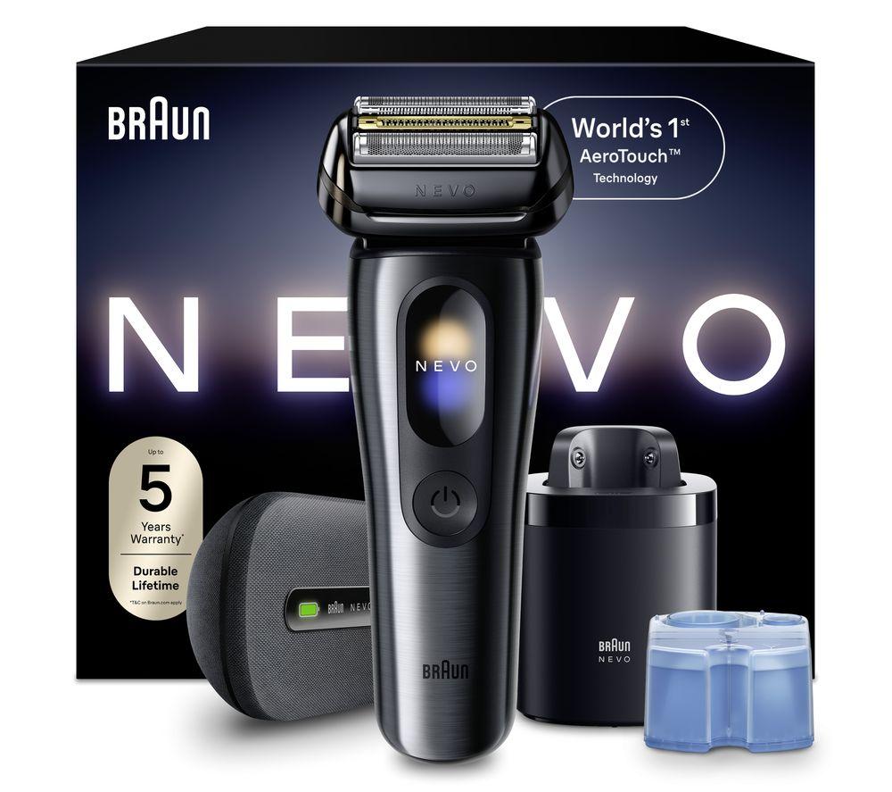 BRAUN NEVO17010C Electric Wet & Dry Foil Shaver - Black