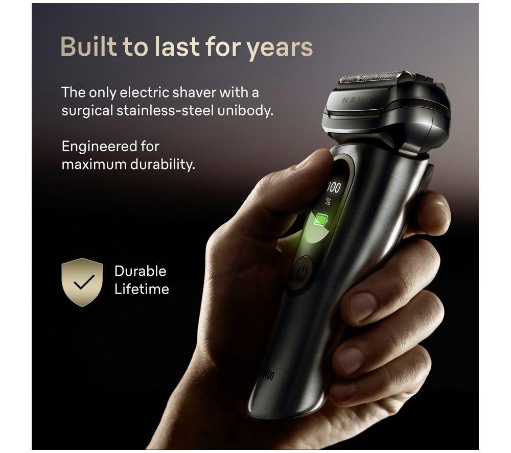 BRAUN NEVO17010C Electric Wet & Dry Foil Shaver - Black image number 4 of 6