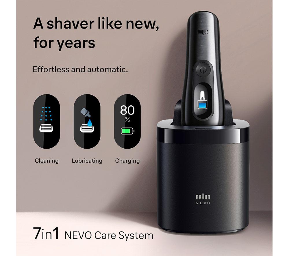 BRAUN NEVO17010C Electric Wet & Dry Foil Shaver - Black image number 8 of 11
