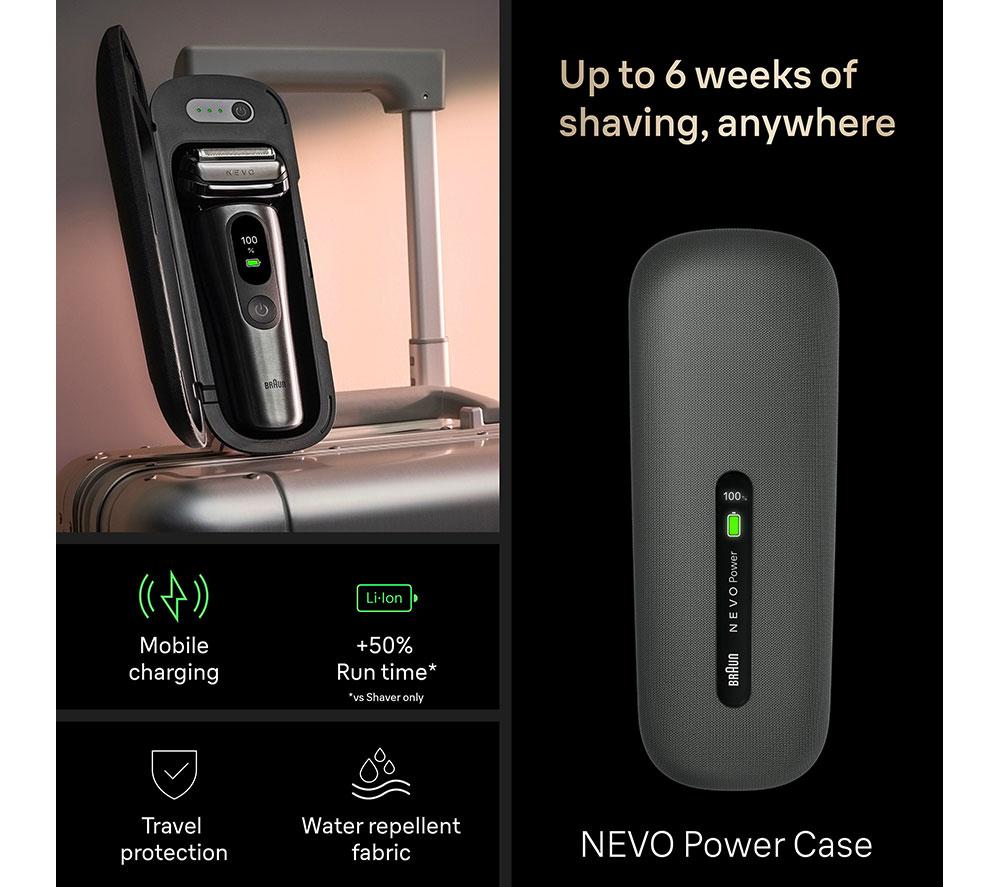 BRAUN NEVO17010C Electric Wet & Dry Foil Shaver - Black image number 11 of 11