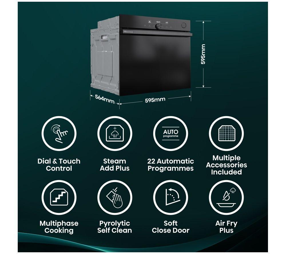 HISENSE Hi6 SE BSA66331ABDGUK Electric Steam Oven - Jet Black image number 3 of 18