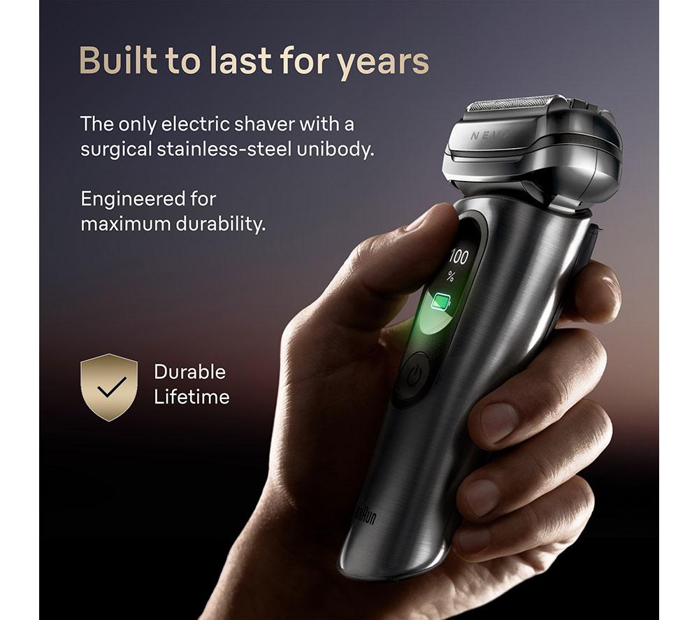 BRAUN NEVO15000C Electric Wet & Dry Foil Shaver - Silver image number 5 of 10