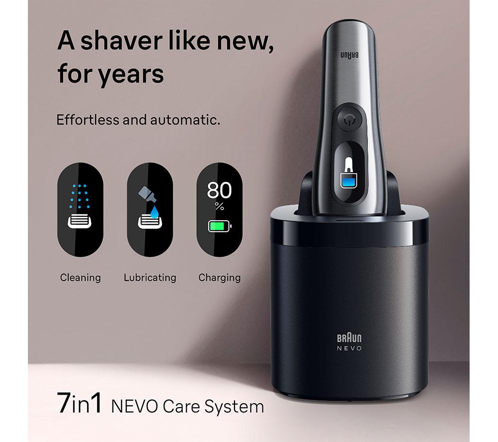 BRAUN NEVO15000C Electric Wet & Dry Foil Shaver - Silver image number 8 of 10