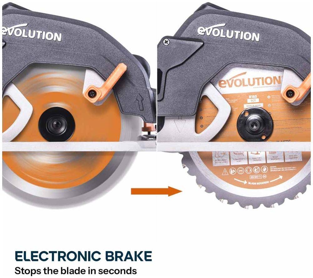 EVOLUTION R185CCS 185 mm Circular Saw - Black image number 3 of 5