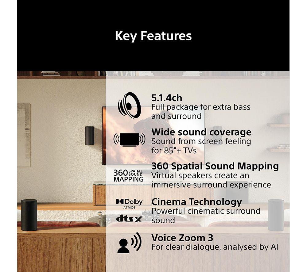 SONY BRAVIA Theatre Trio + SR HT-AP8 5.1.4 Home Cinema System with Dolby Atmos & DTS:X image number 2 of 13