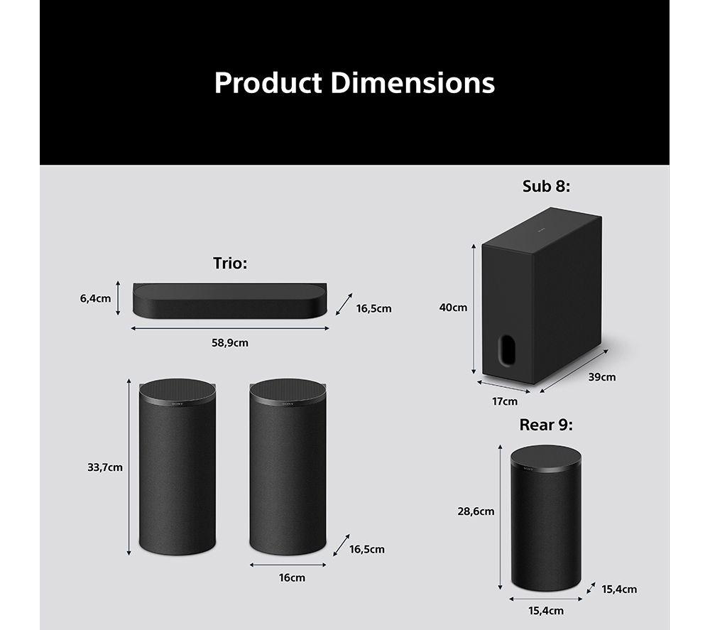 SONY BRAVIA Theatre Trio + SR HT-AP8 5.1.4 Home Cinema System with Dolby Atmos & DTS:X image number 7 of 13