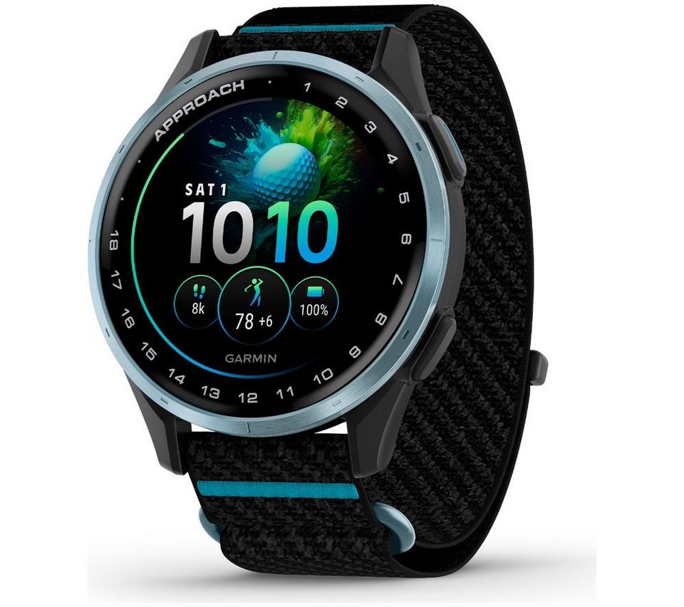 GARMIN Approach J1 Kids Golf Smart Watch - Cloud Blue Aluminium with Black Fabric Band