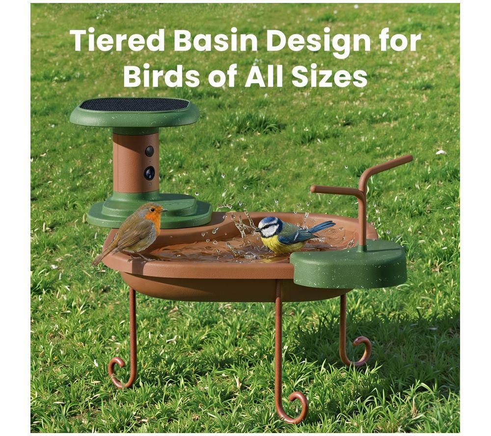 BIRDFY Jolly V Lite Smart Bird Bath with Camera & Solar Panel image number 2 of 4