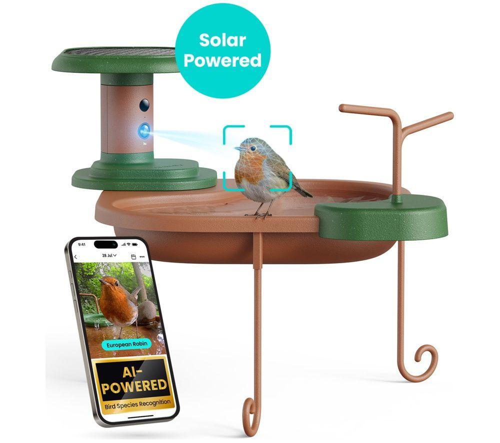 BIRDFY Jolly V Lite Smart Bird Bath with Camera & Solar Panel image number 4 of 4