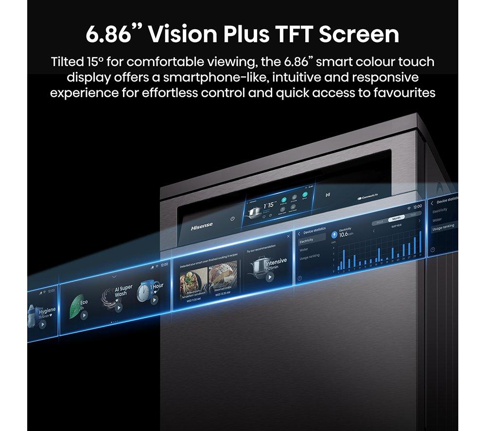 HISENSE Hi9 HS693A90ADBX Full-size WiFi-enabled Dishwasher - Black Inox image number 5 of 20