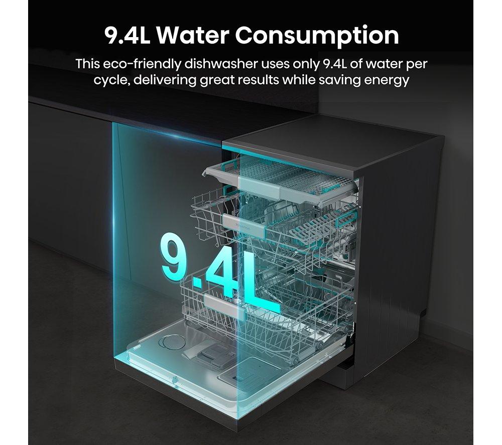 HISENSE Hi9 HS693A90ADBX Full-size WiFi-enabled Dishwasher - Black Inox image number 12 of 20