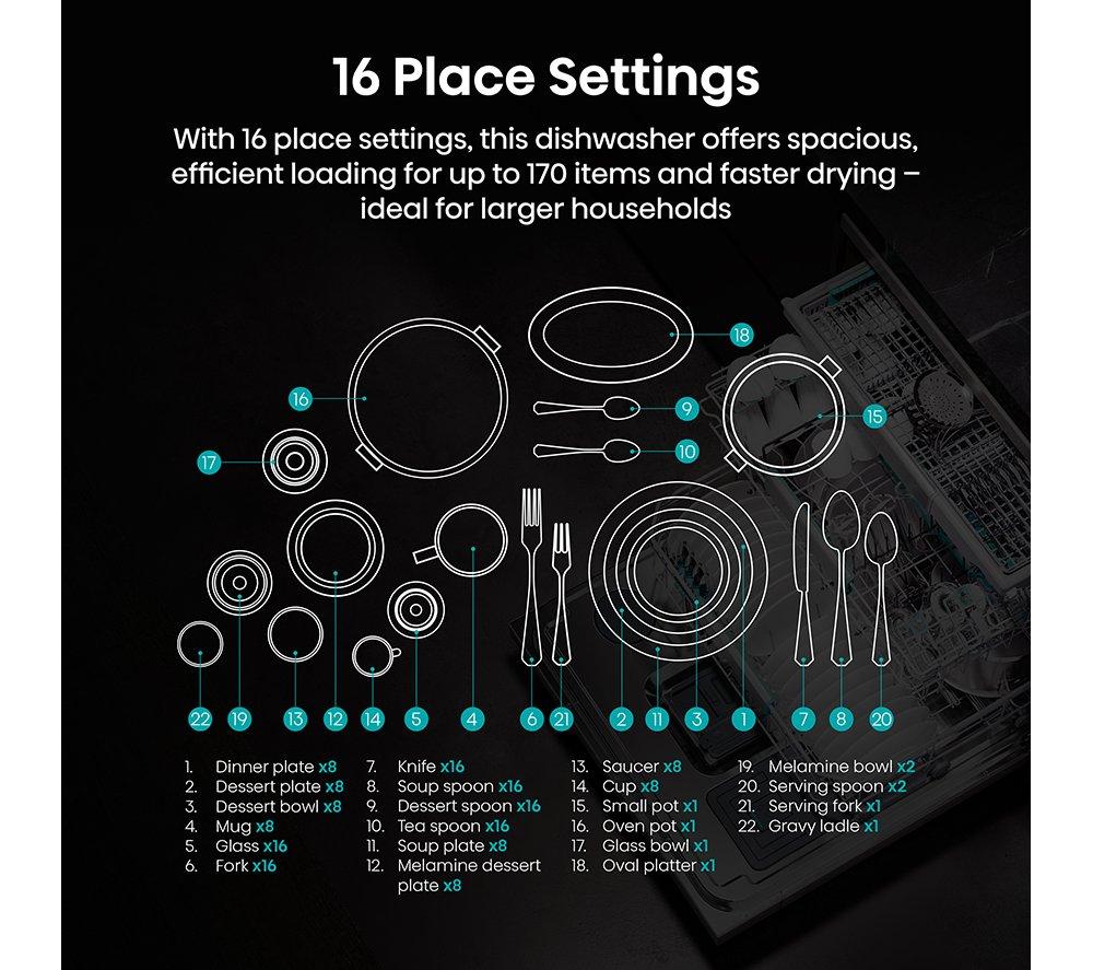 HISENSE Hi9 HS693A90ADBX Full-size WiFi-enabled Dishwasher - Black Inox image number 13 of 20