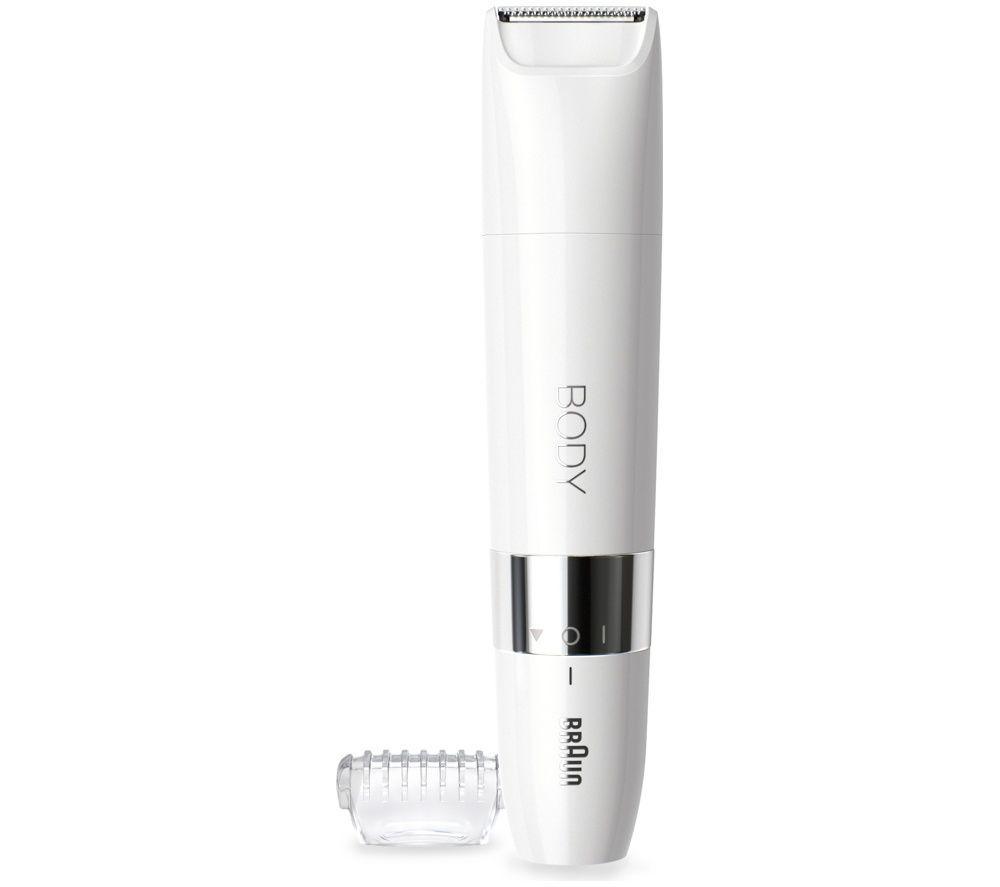 BRAUN BS1000 Mini Body Hair Trimmer - White